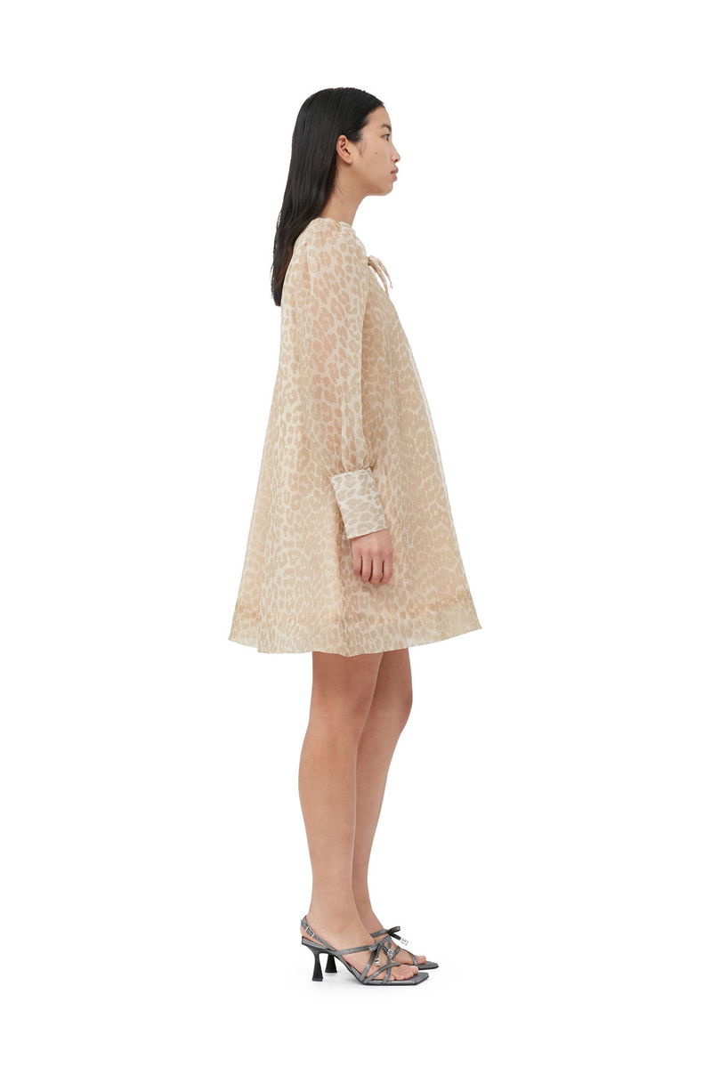 organza a-shaped mini dress Tiffany Organza Puff Mini Dress