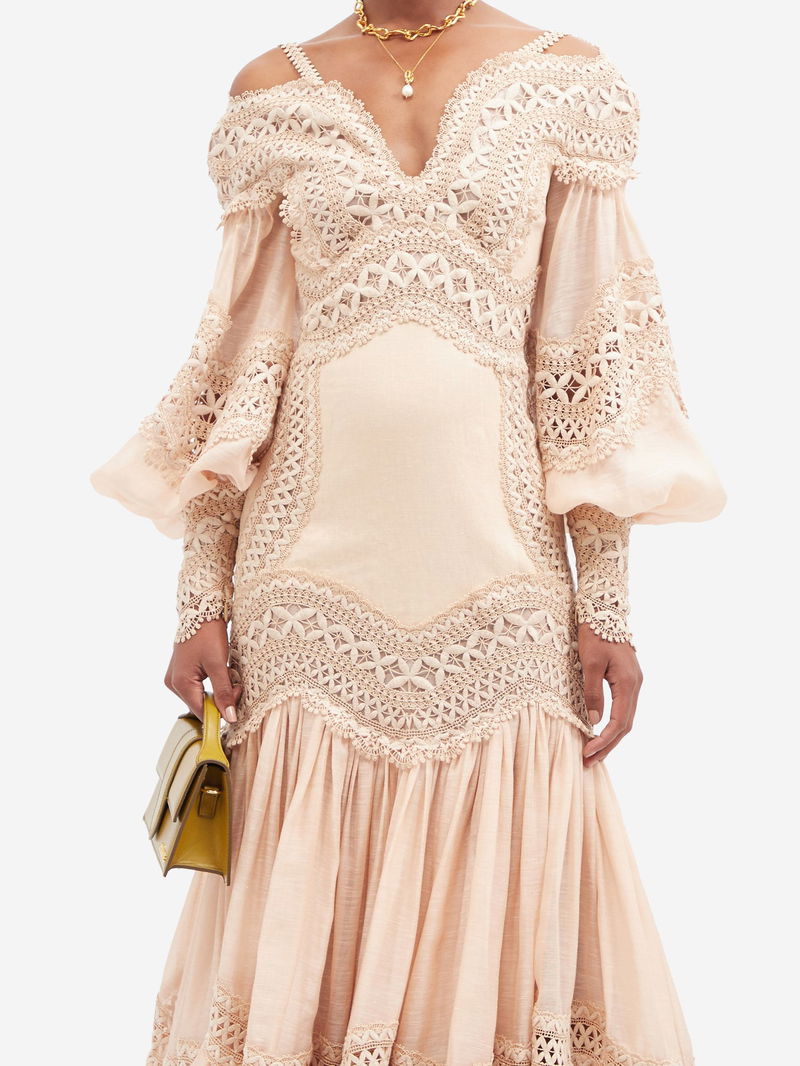 ZIMMERMANN Postcard Macram-Lace Embroidered-Voile Dress | endource ZIMMERMANN Postcard Macram-Lace Embroidered-Voile Dress | endource