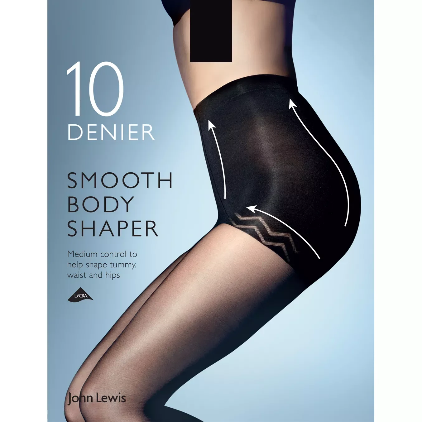 John Lewis 60 Denier Opaque Body Shaper Tights, Blue at John Lewis &  Partners