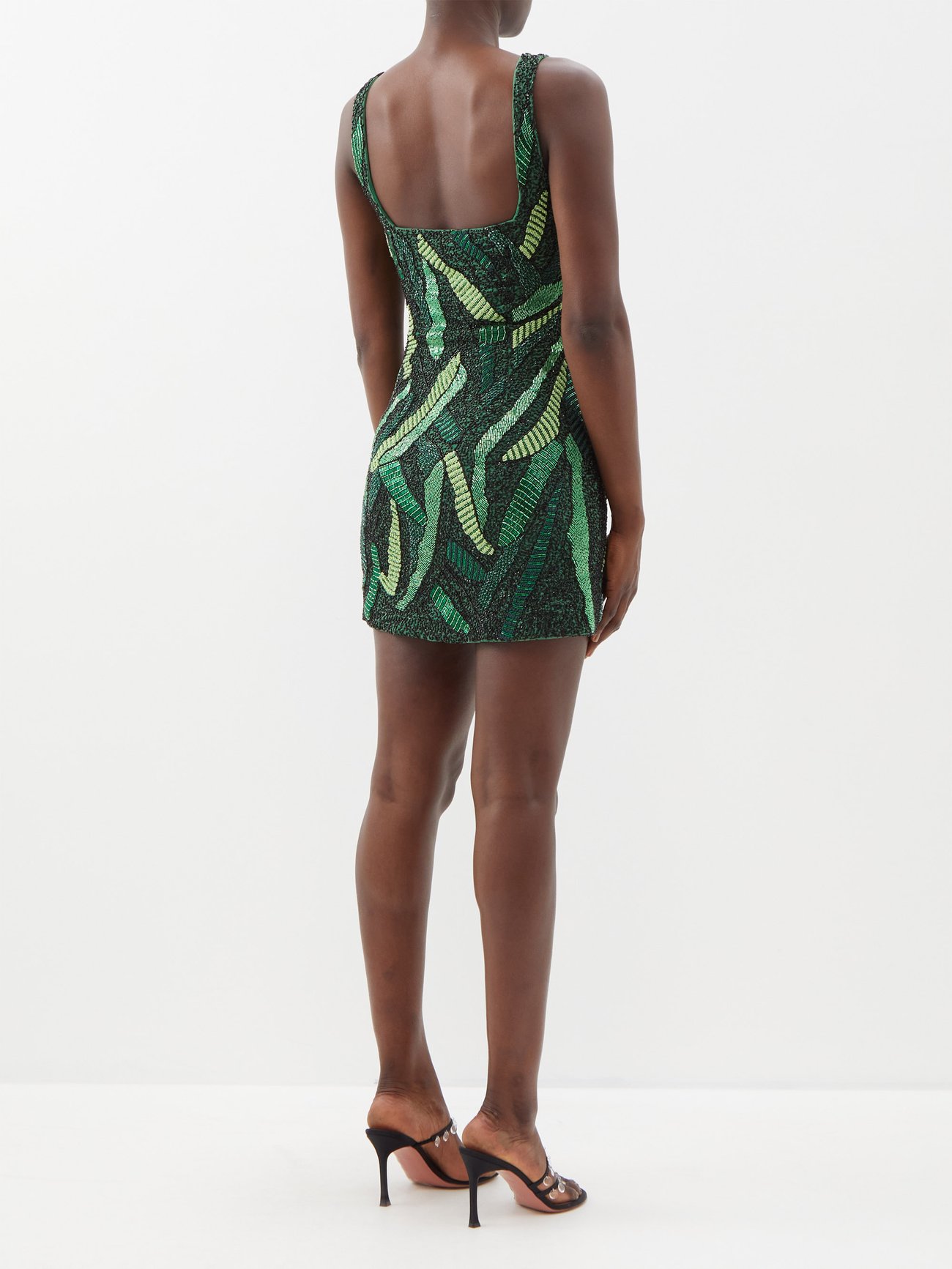 STAUD Le Sable Beaded Mini Dress | endource