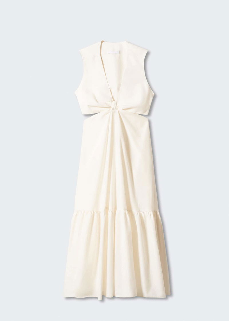 mango flared dress with openings MANGO Knot Dress With Openings