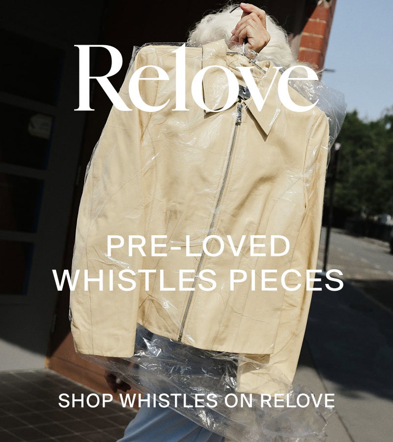 Whistles jacket in dry cleaning bag