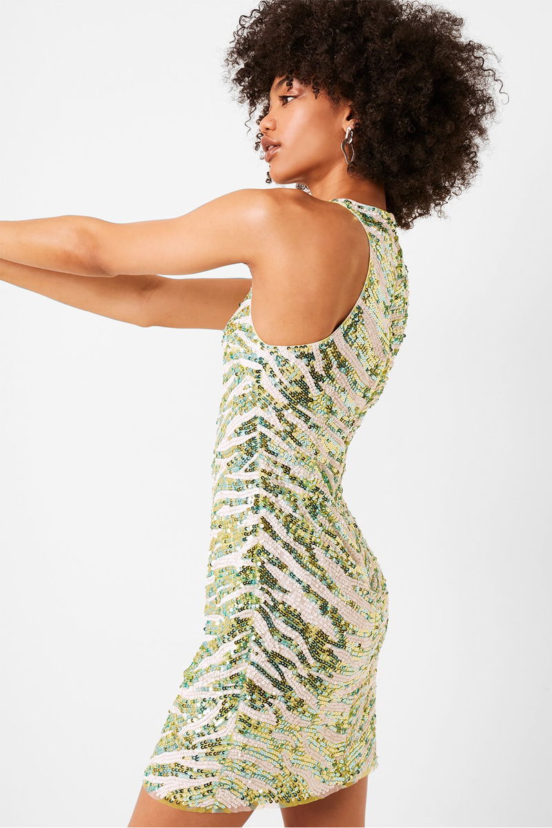 FRENCH CONNECTION Fahretha Embellished Bodycon Dress | endource