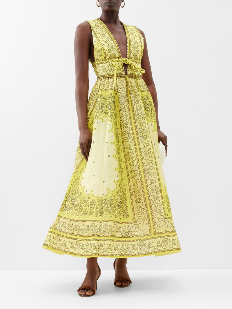 slim fit dress slacks Zimmermann Tempo Honey Collage Gown Honey Collage Honcol main image 1