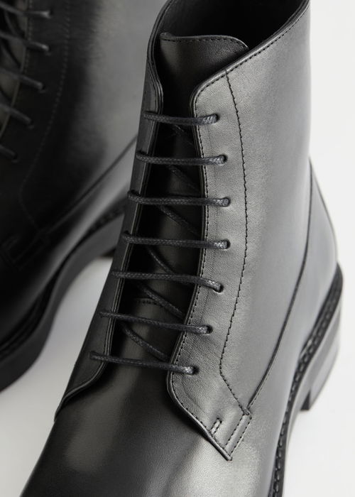 other stories lace up leather boots