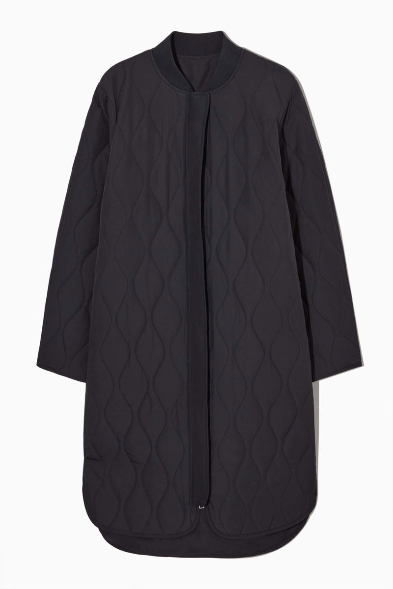 COS Longline Quilted Liner Jacket in NAVY Endource
