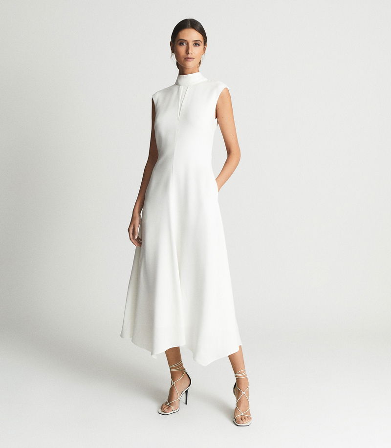 reiss livvy open back midi dress REISS Livvy Open Back Midi Dress