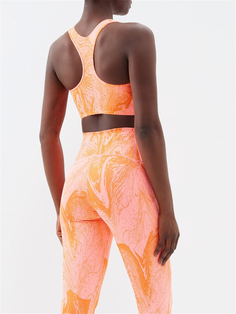 TruePurpose printed sports bra in orange - Adidas By Stella Mc Cartney