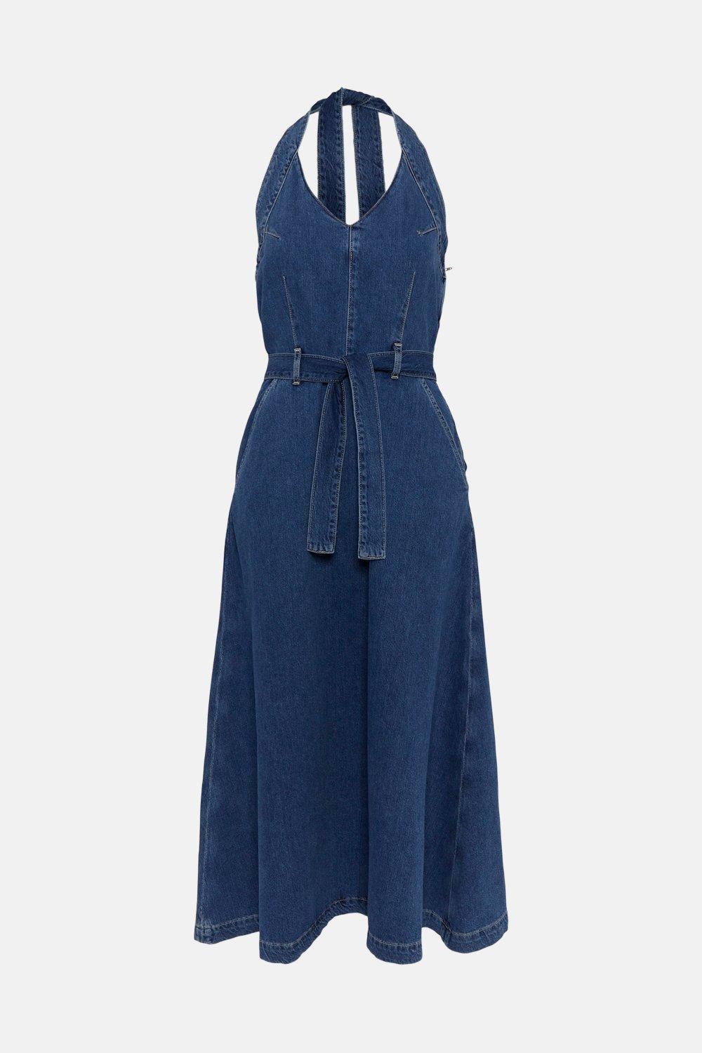 denim dress karen millen Denim KarenMillen Woven Shirt Mini Dress