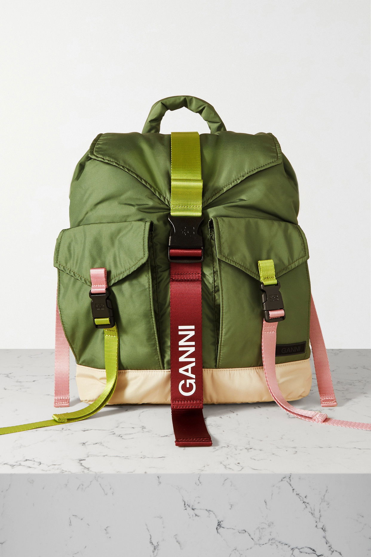 GANNI Recycled-Shell Backpack | endource
