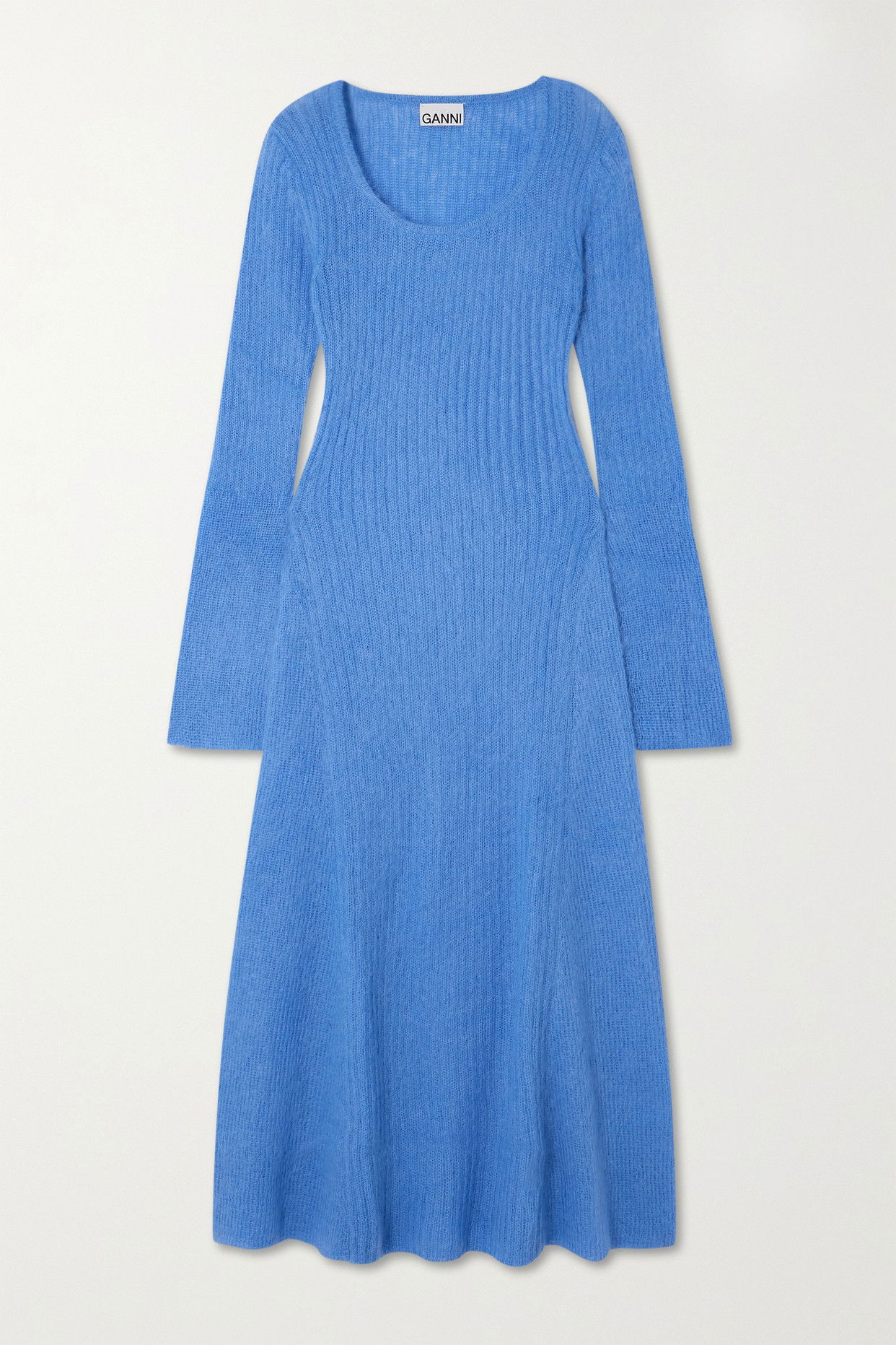 ganni blue knit dress Ganni Blue Knitted Dress