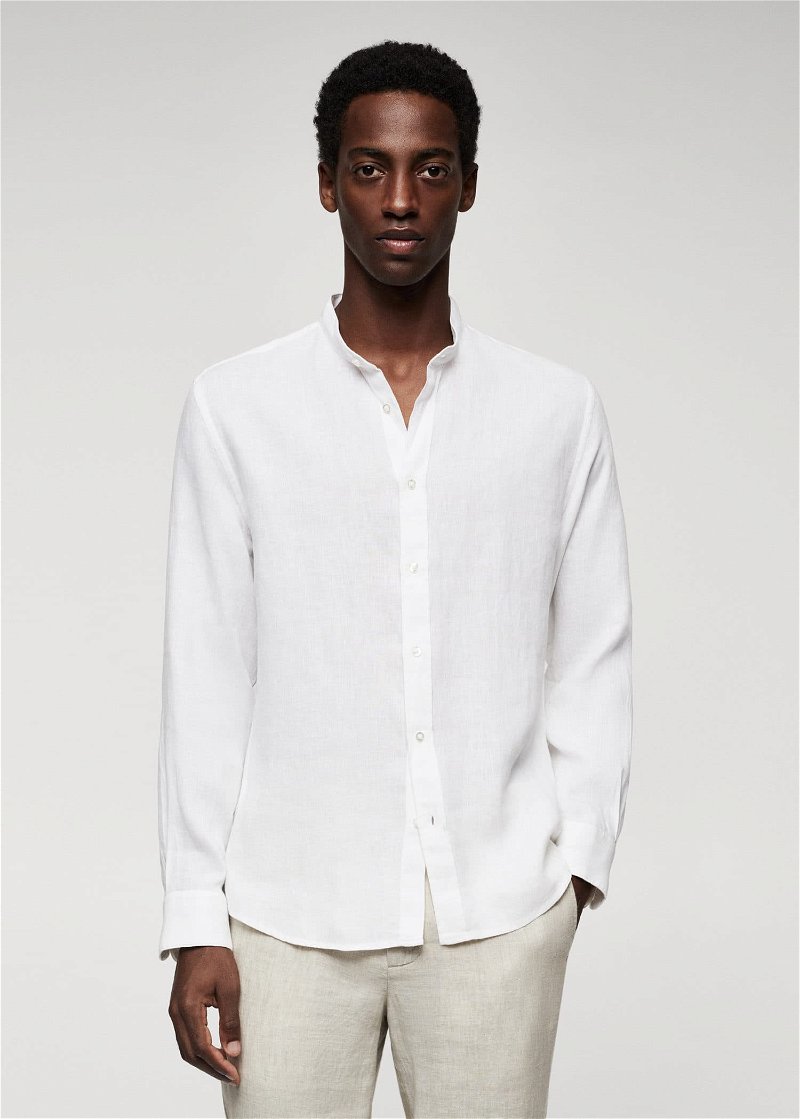 A La Mode 100% European Linen Shirt for Men : : Clothing &  Accessories