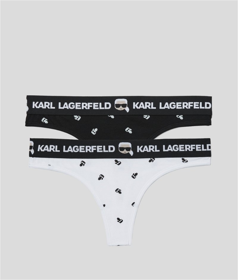 Buy Karl Lagerfeld Logo Thong - White