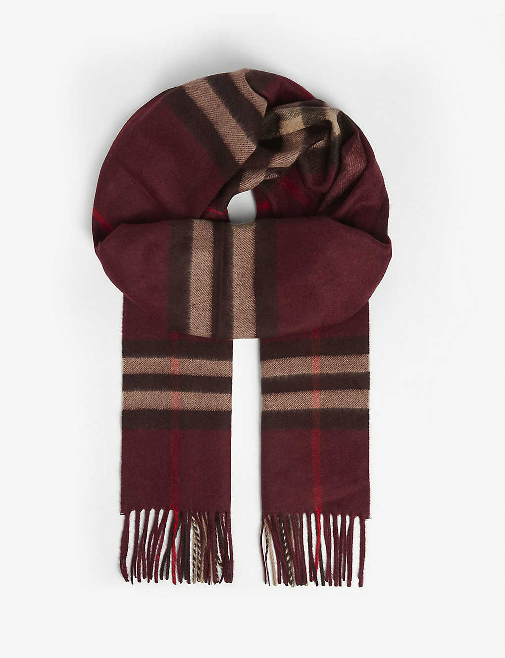 BURBERRY Giant Check Cashmere Scarf endource