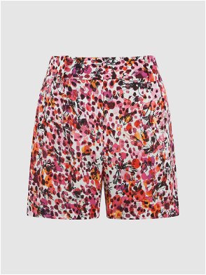 Leif Ribbed Modal Mid-Rise Foldover Shorts in Blossom Pink