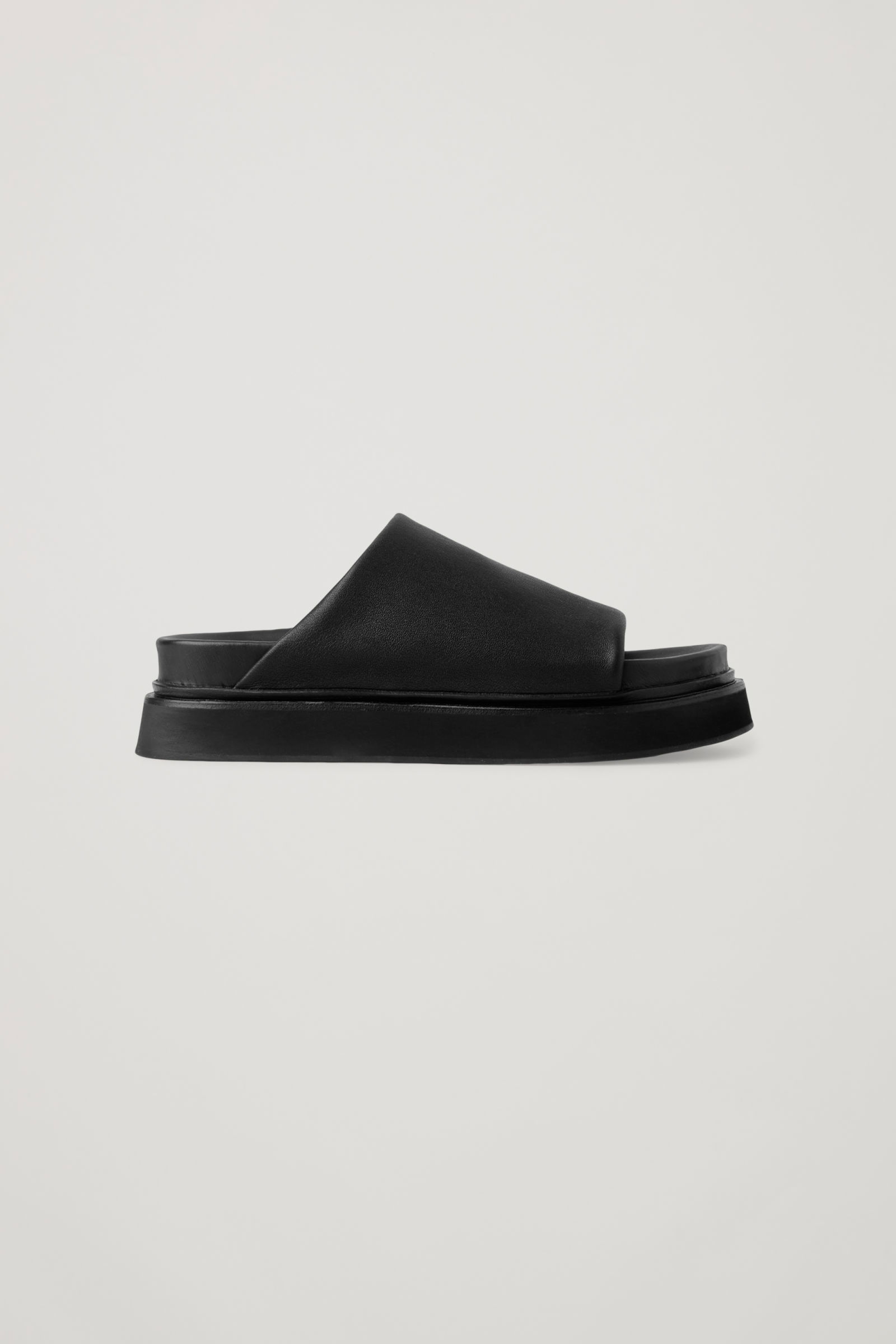COS leather slides CROSSOVER LEATHER SLIDES - WHITE | COS main image 3