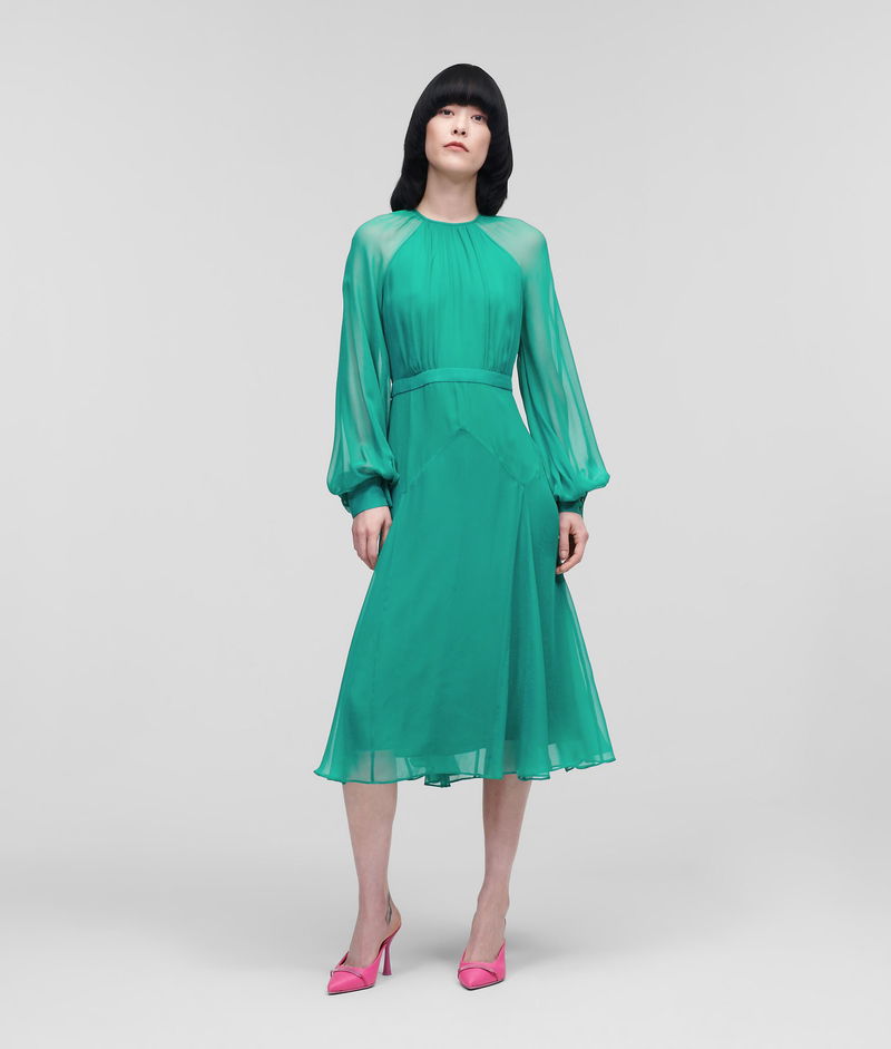KARL LAGERFELD Silk Midi Dress | endource