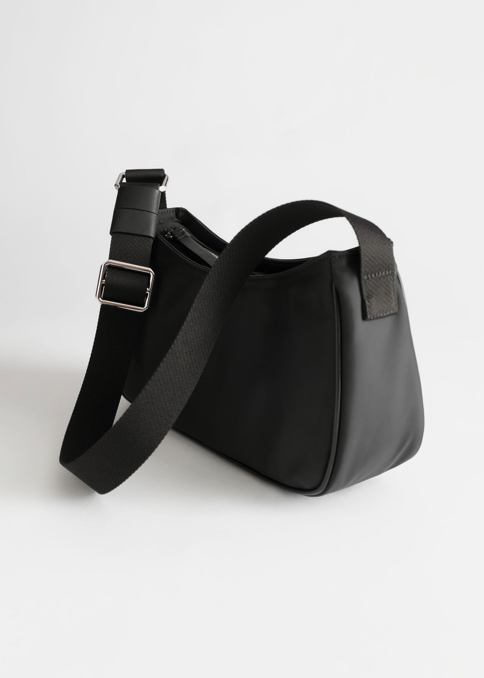  Other Stories Small Nylon Shoulder Bag in Black