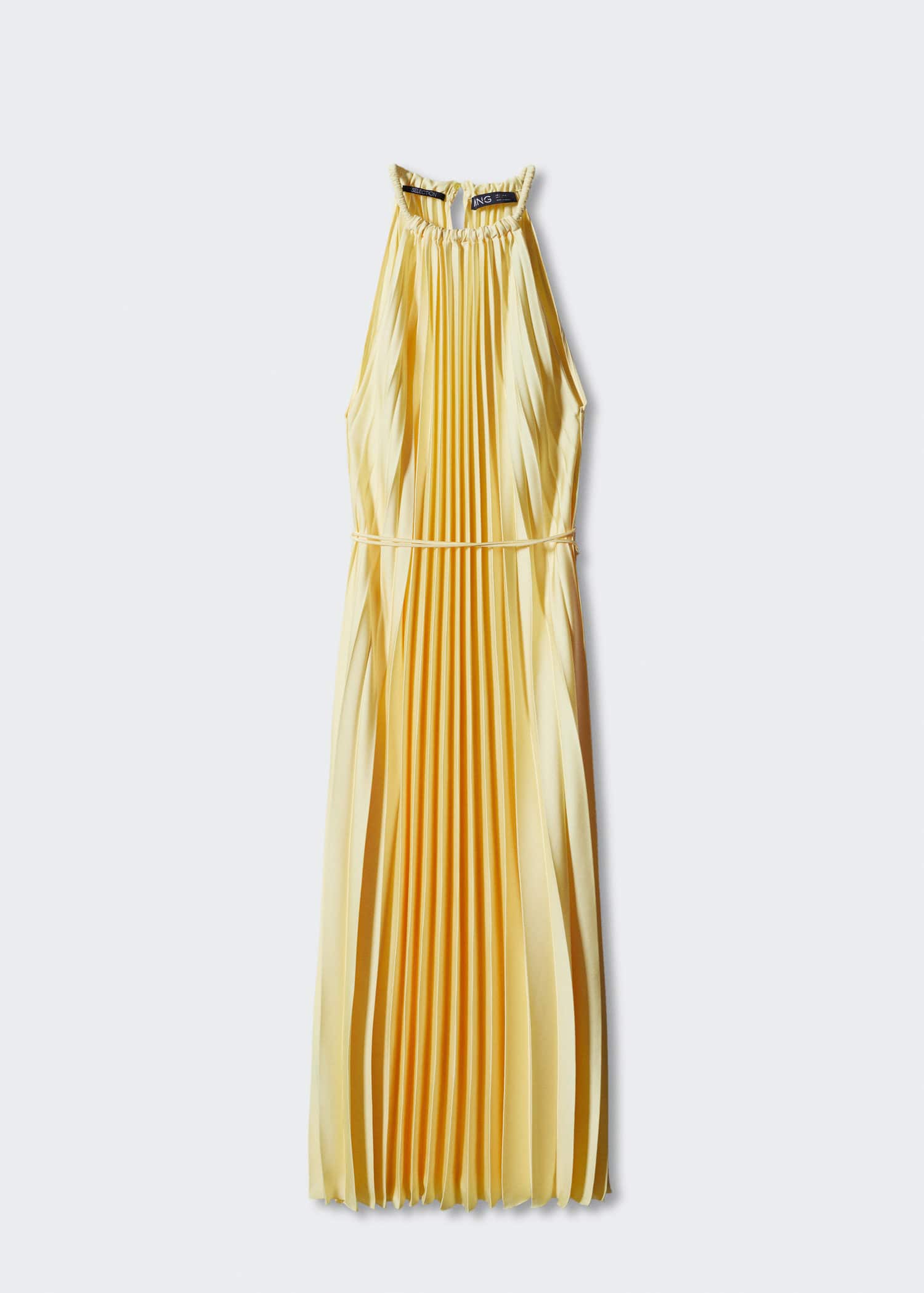 yellow pleated dress mango NWT Mango mustard Yellow summer maxi