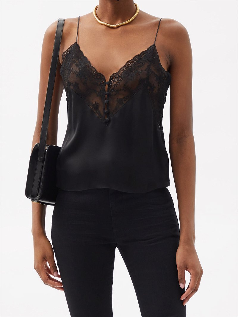 Immy Lace Panelled V-Neck Cami Top