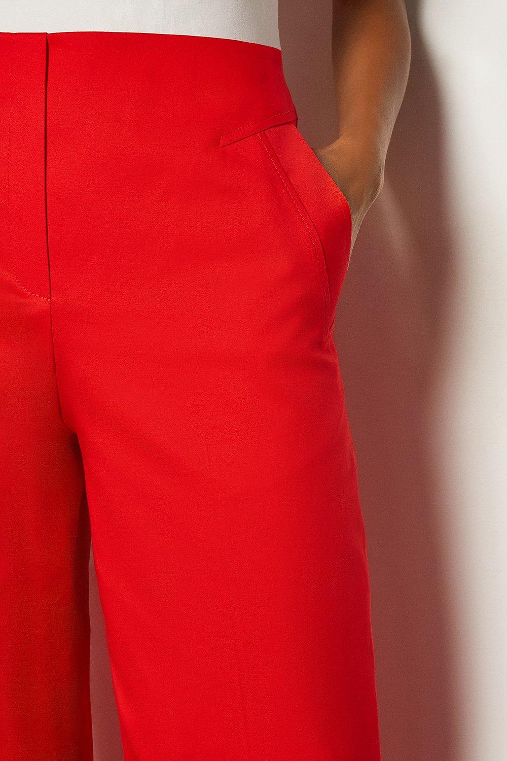 KAREN MILLEN Seam Detail Cropped Wide Leg Trousers | endource display picture 1