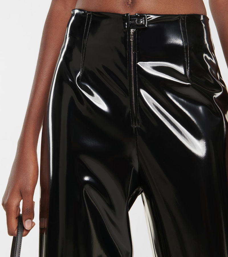 Alaïa Faux Leather Pants in Black