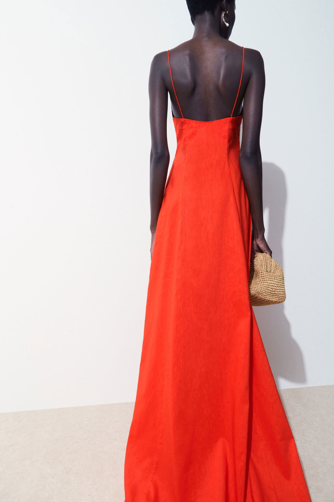COS The V-Neck Linen Maxi Dress | endource
