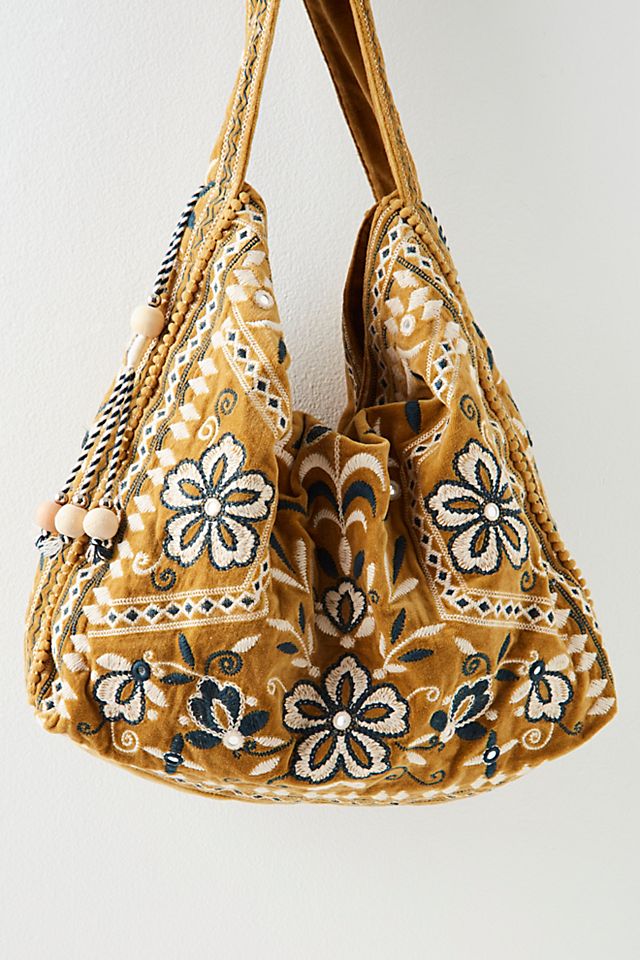 Free People Vic Velvet Slouchy Bag