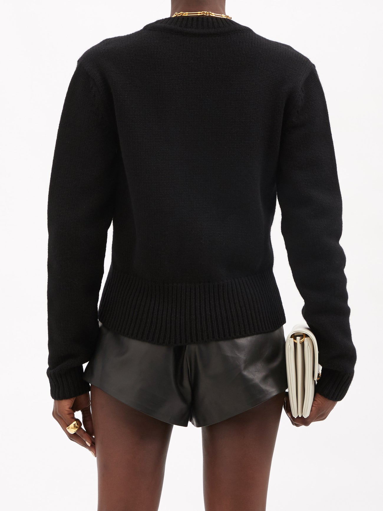 SAINT LAURENT Sequinned-YSL Cashmere Cardigan | endource