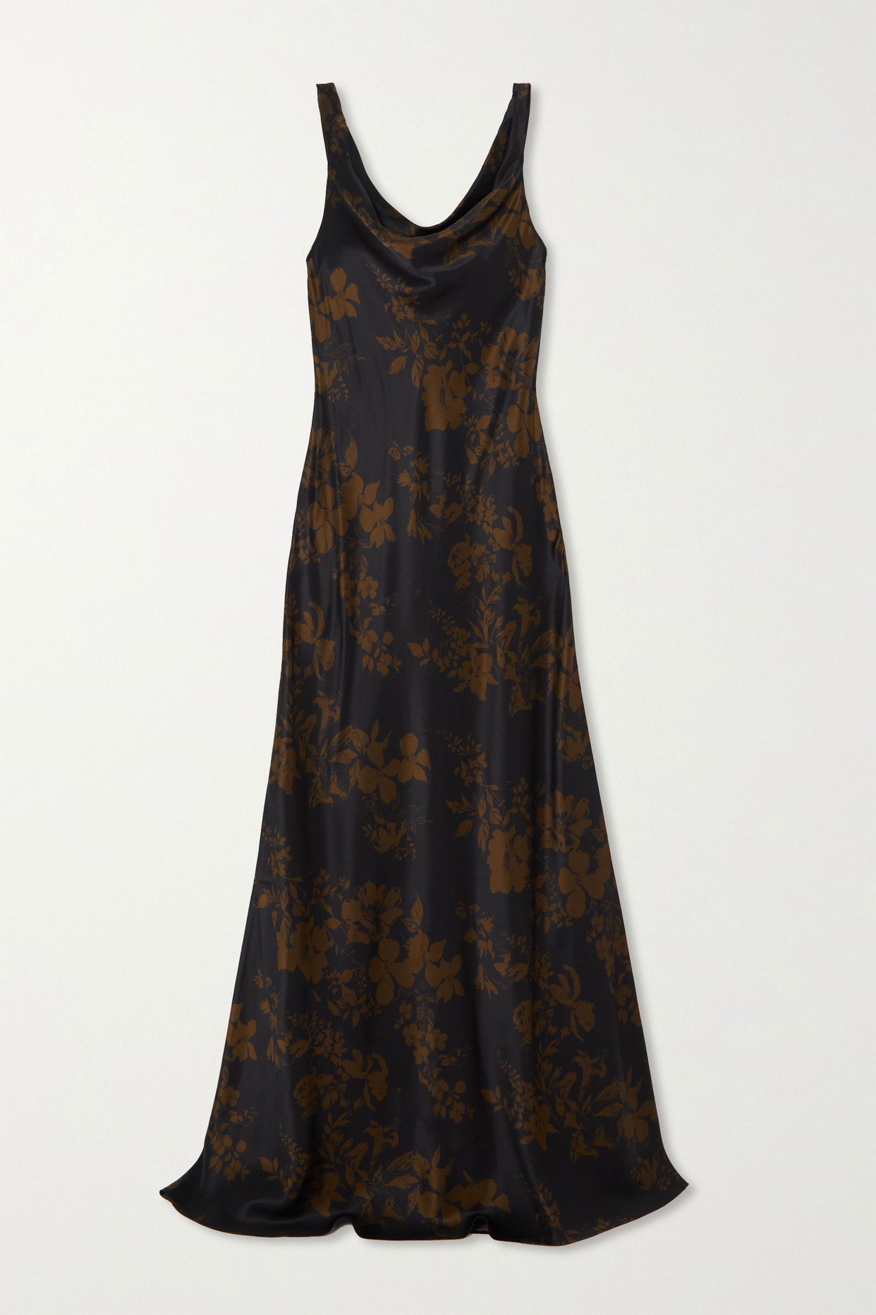 REFORMATION Annabelle Draped Floral Silk Maxi Dress | Endource