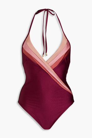 PHASE EIGHT Red Halterneck Swimsuit in Coral