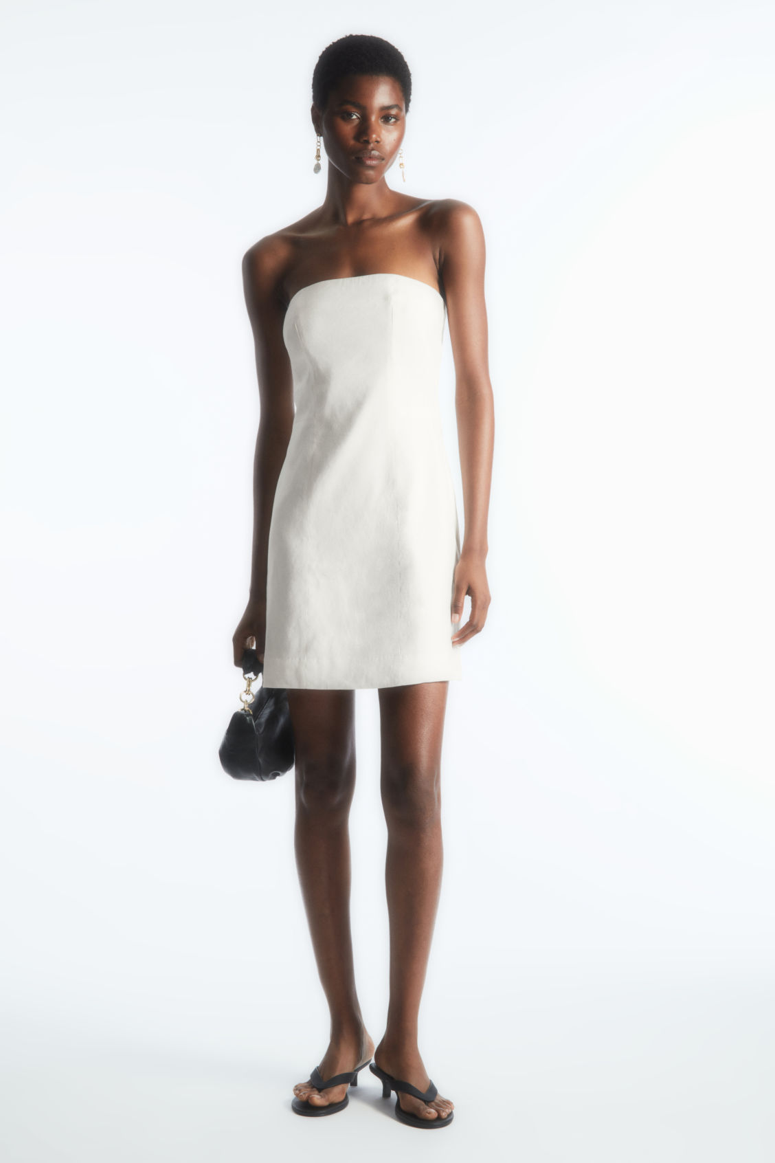 chinese dress ladies Tan Bustier Dress - Fit-and-Flare Mini Dress