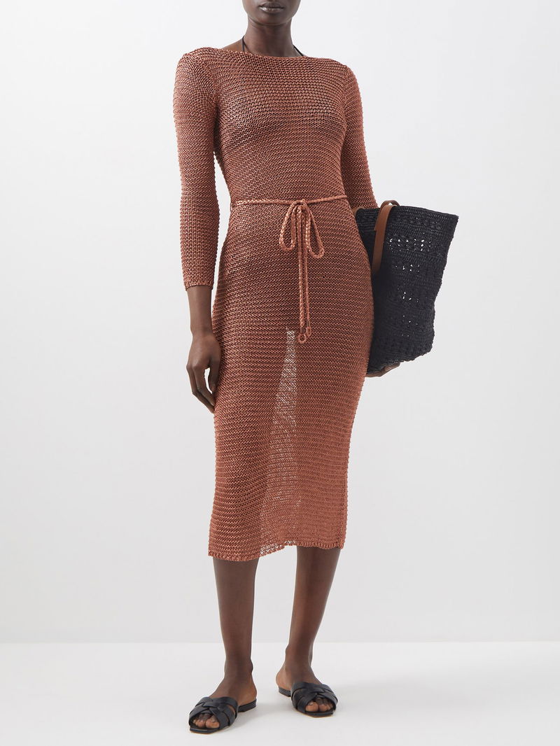 knee length dresses for ladies anneke wrap midi dress main image 1