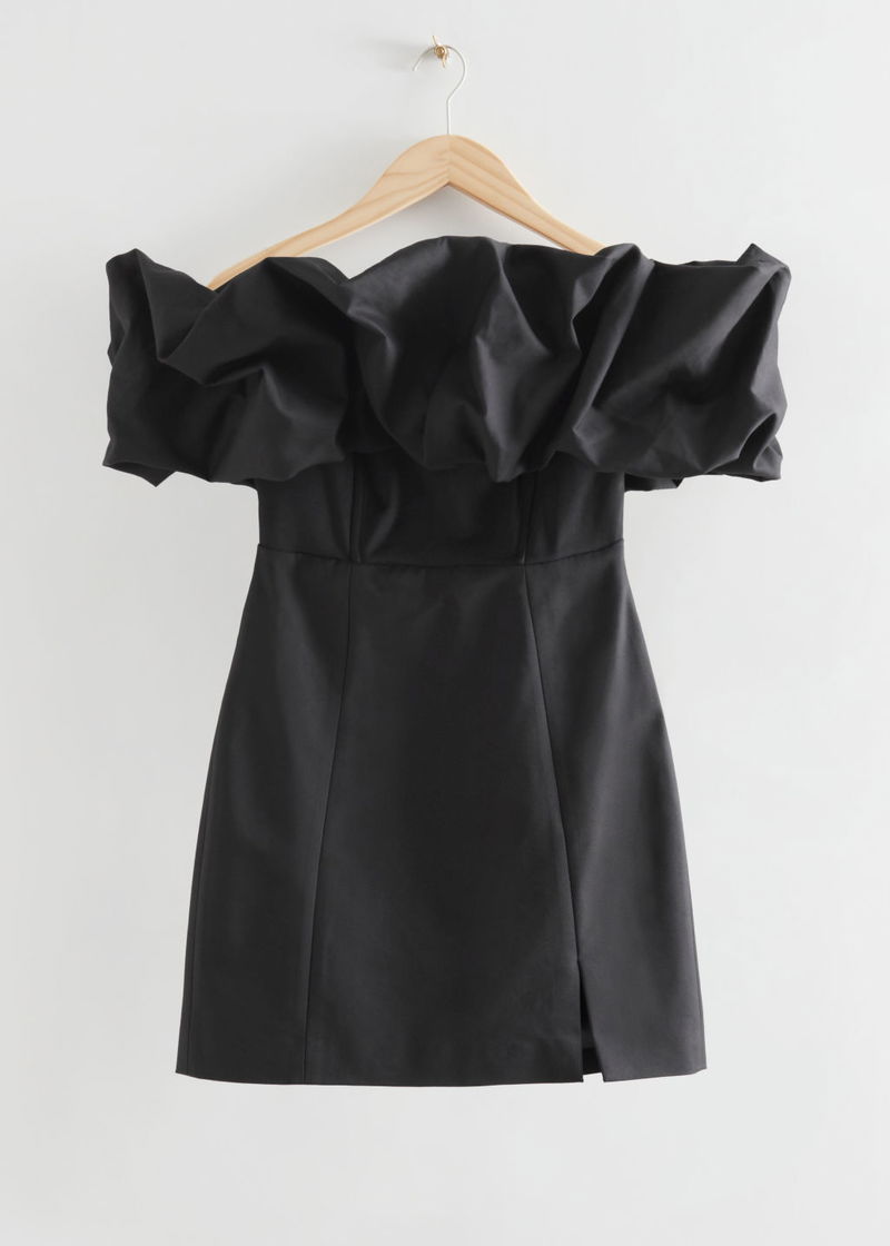 & OTHER STORIES Off-Shoulder Ruffled Mini Dress | endource