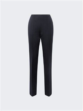 Flared wool suit trousers