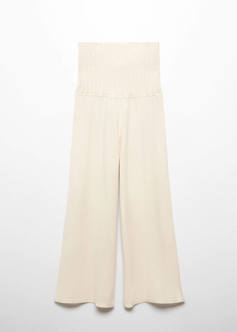 Cotton wideleg trousers