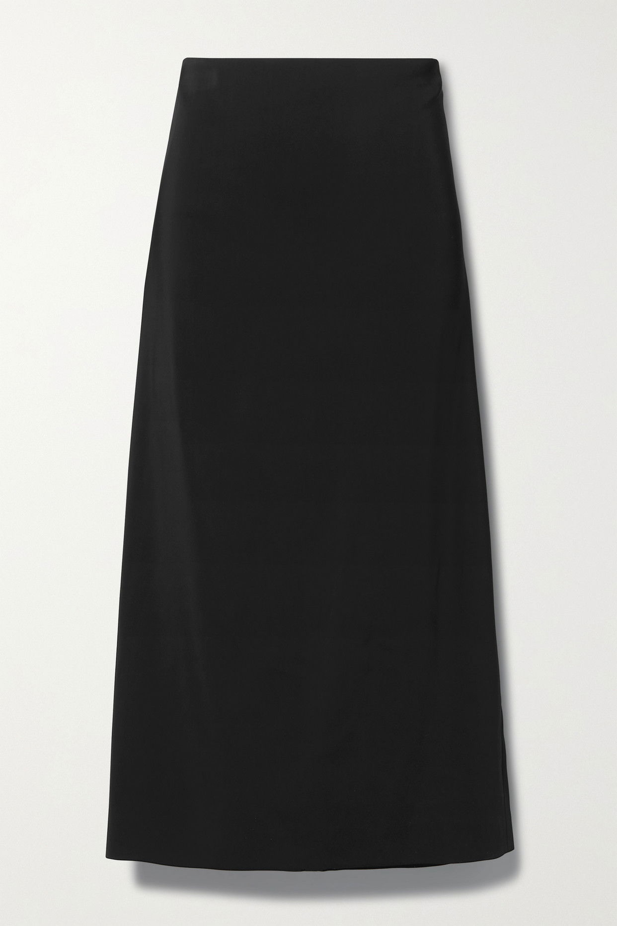 THE ROW Ima Stretch-Cady Midi Skirt in Black | Endource