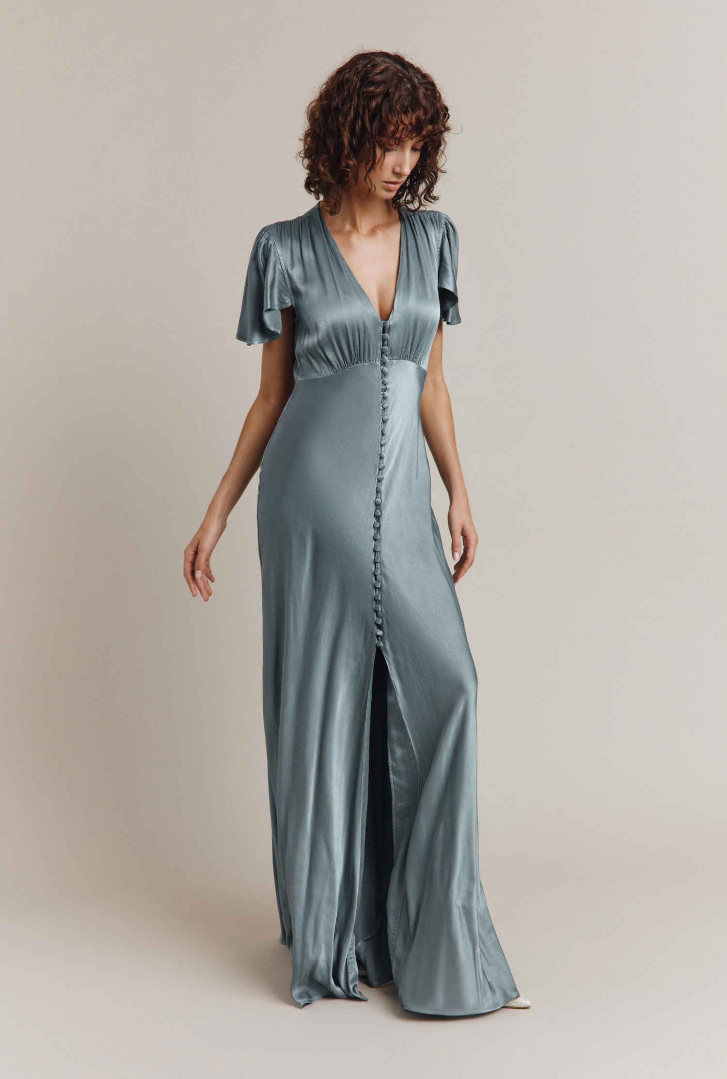 ghost delphine satin maxi dress Ghost, Delphine Satin Maxi Dress, Ivory, Brand new
