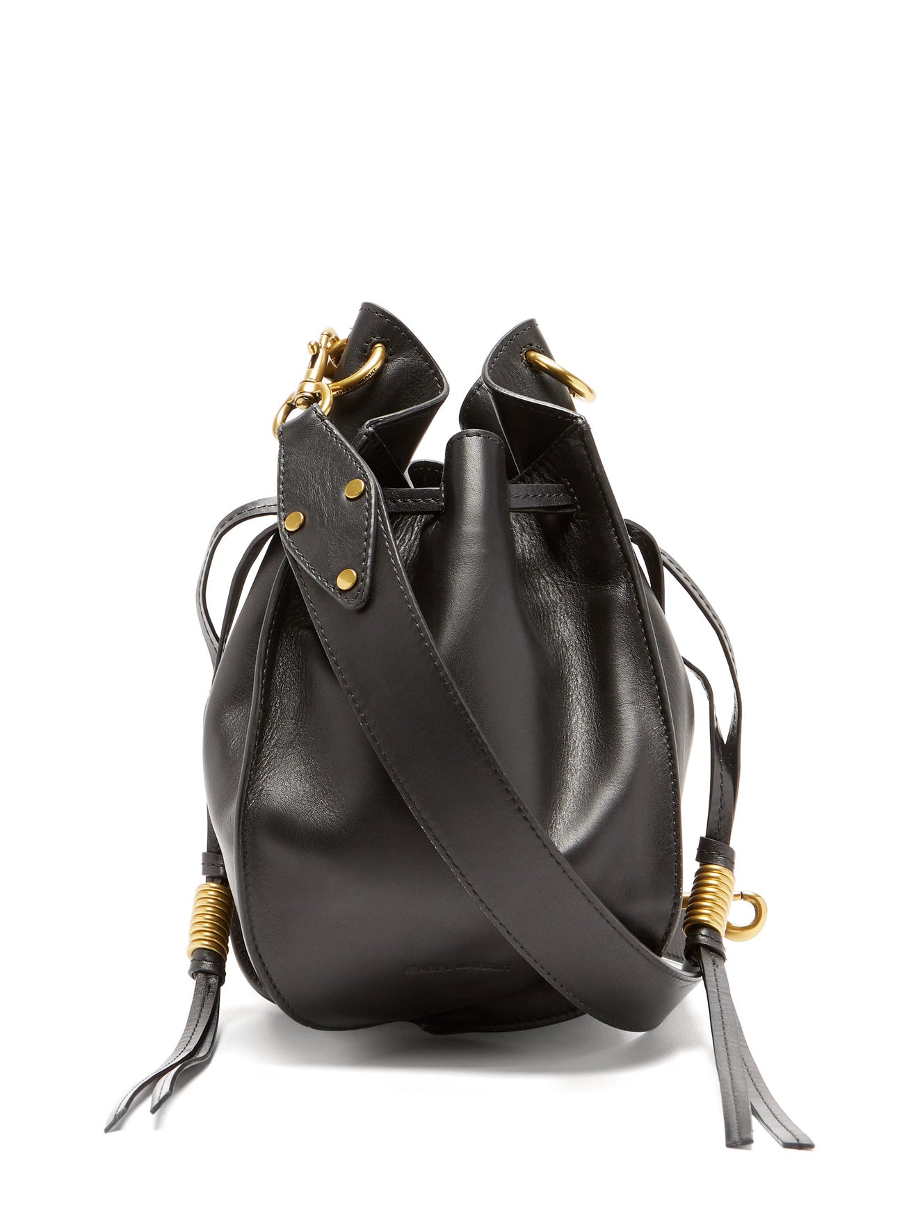 ISABEL MARANT Radja Drawstring Leather Cross-Body Bag | endource