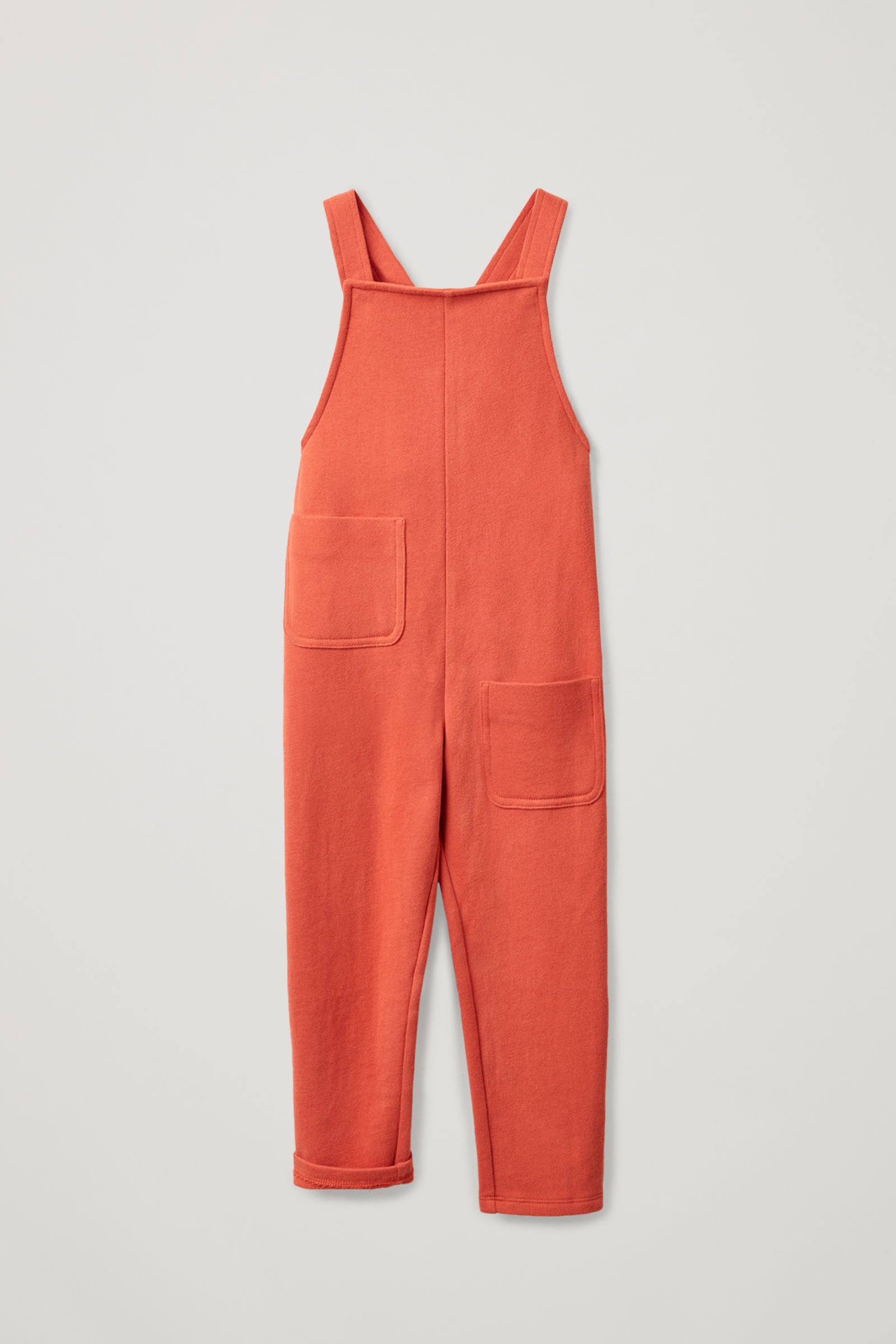 COS Cotton Jersey Dungarees in terracotta