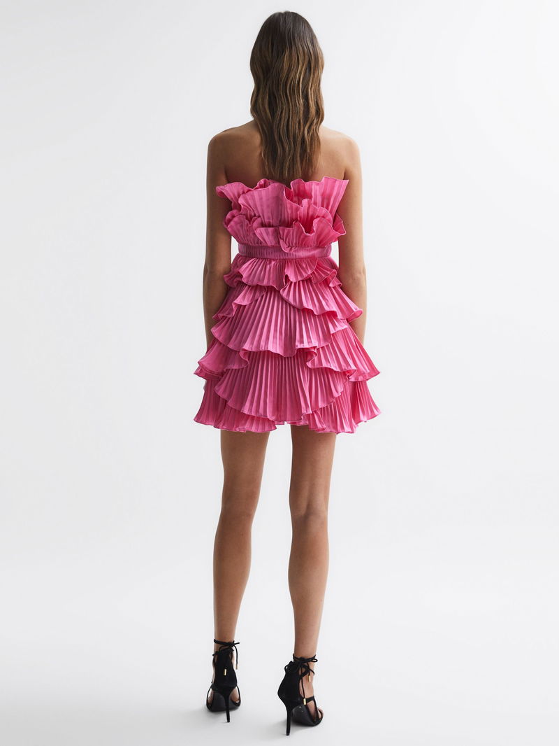 knee length dresses for ladies Reed Pleated Shell Mini Dress main image 1
