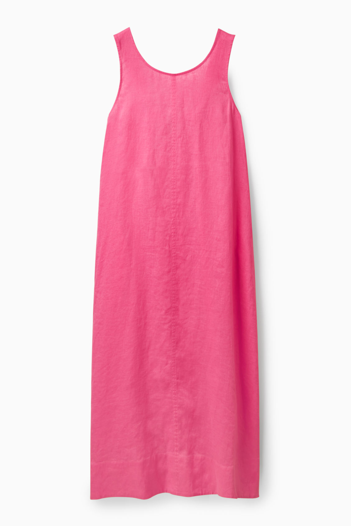 cos pink linen dress CRINKLED-SATIN MIDI DRESS - LIGHT PINK