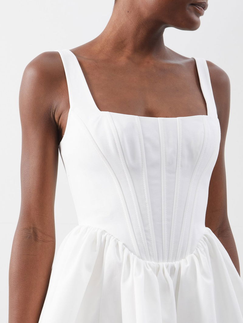 staud corset mini dress STAUD, Landscape Dress in Black, Size 4