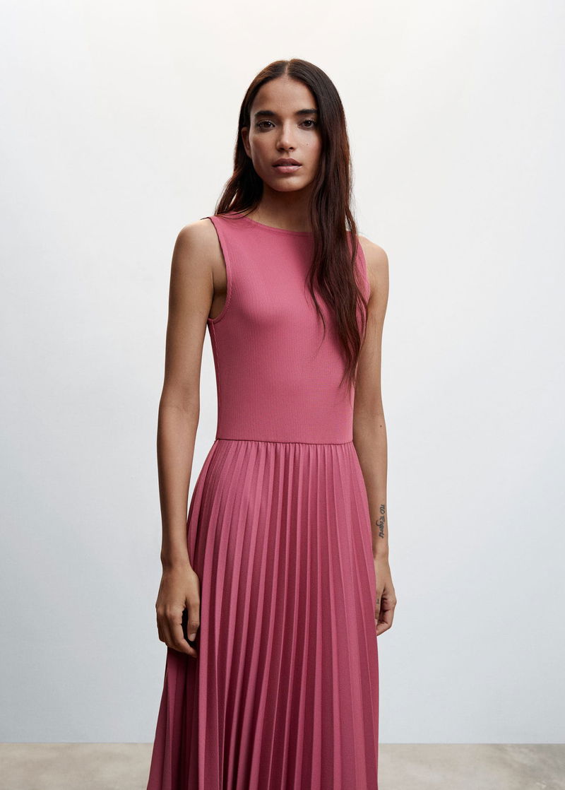 mango pleated knit dress Pleated knitted dress - Women