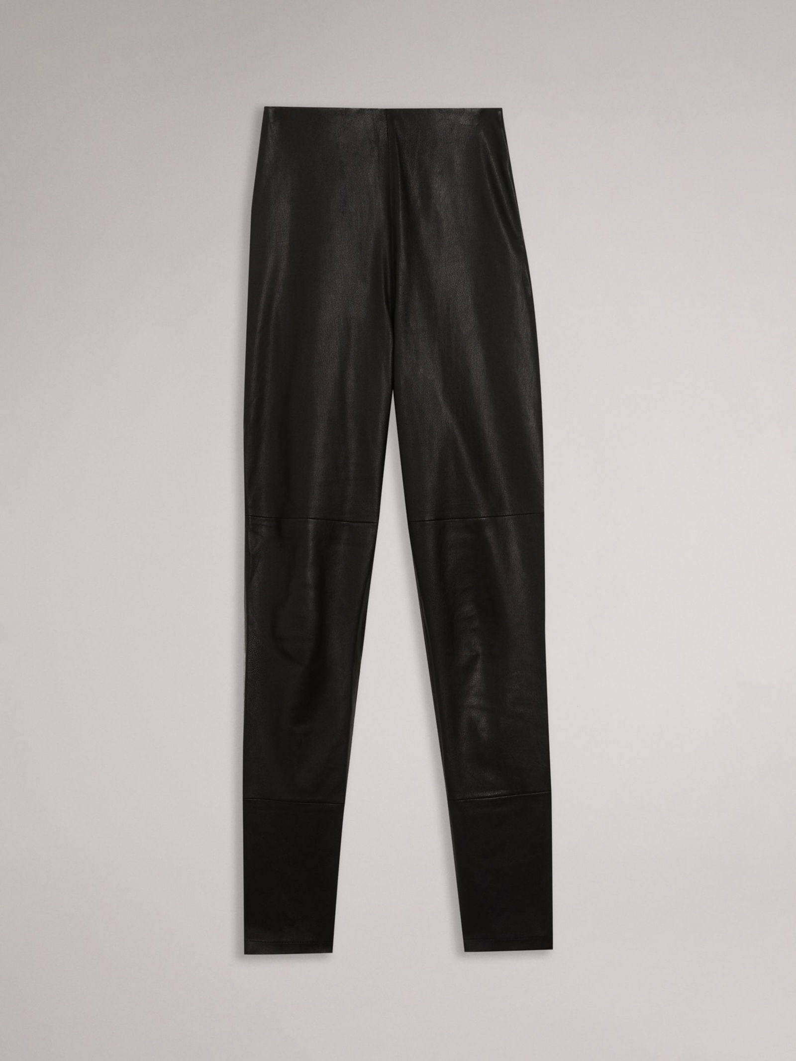 TED BAKER Kirrenn Stretch Leather Leggings in Black