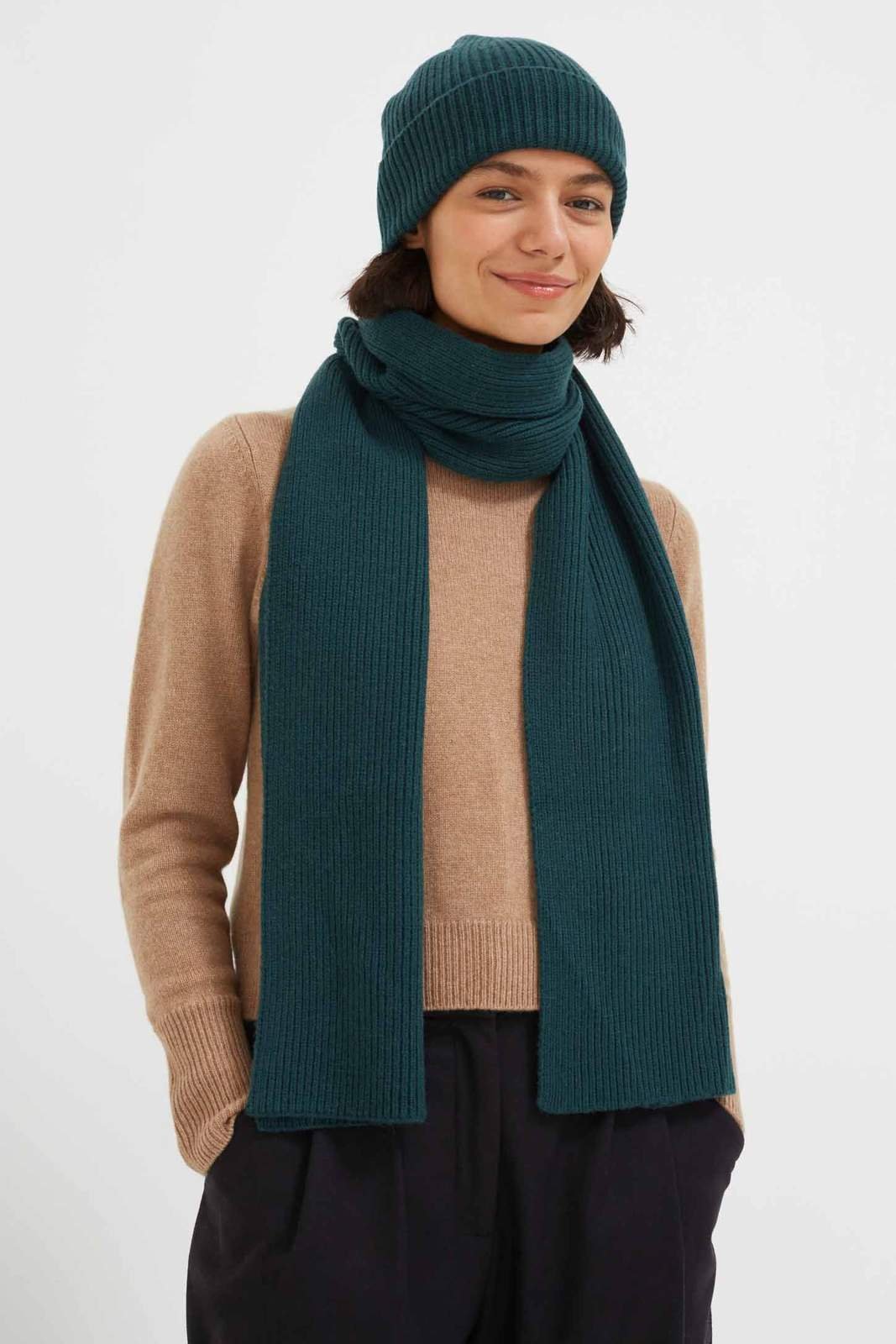 CHINTI & PARKER Ribbed Wool-Cashmere Scarf