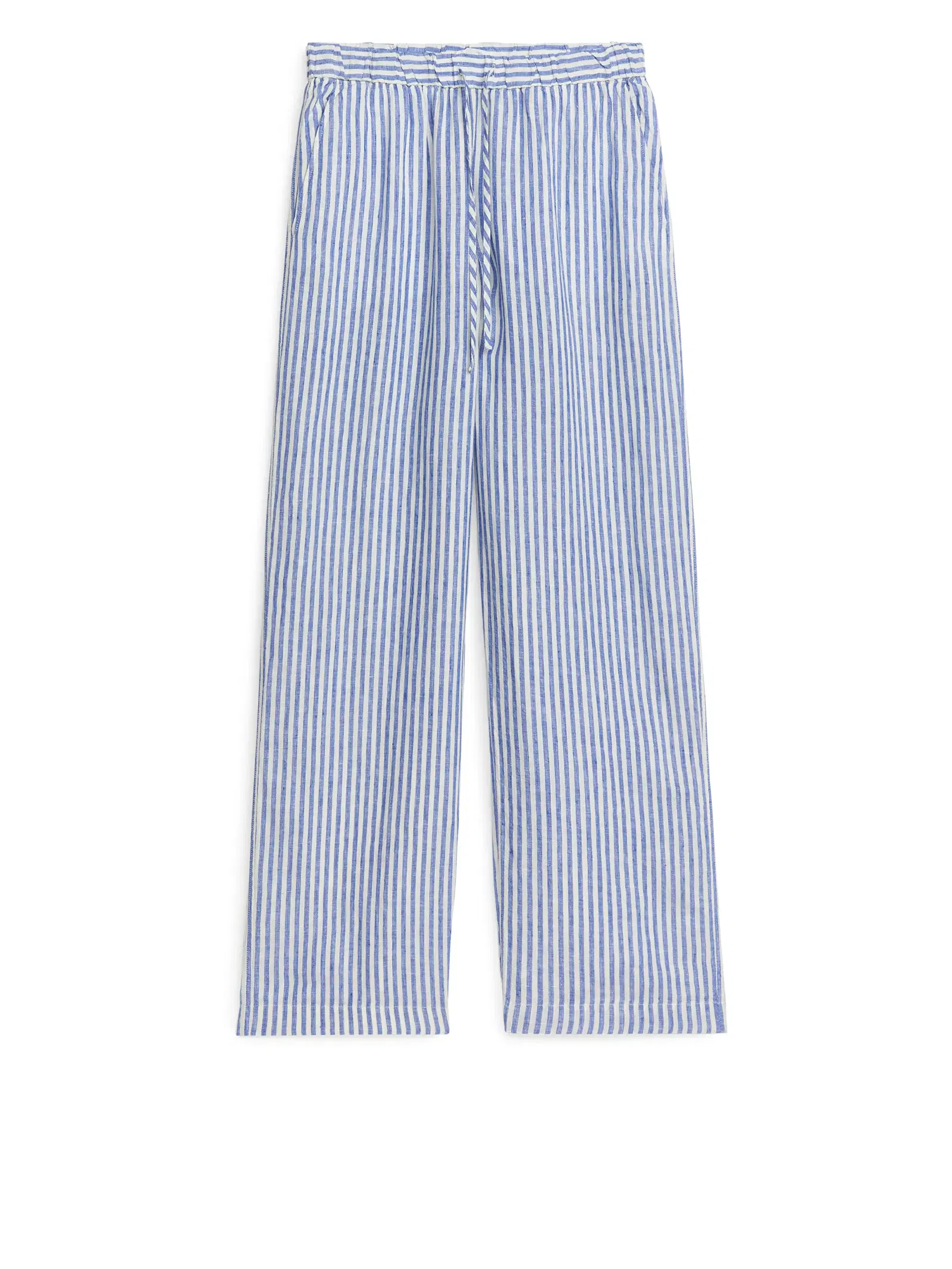 Reiss Cleo Linen Wide Leg Drawstring Trousers