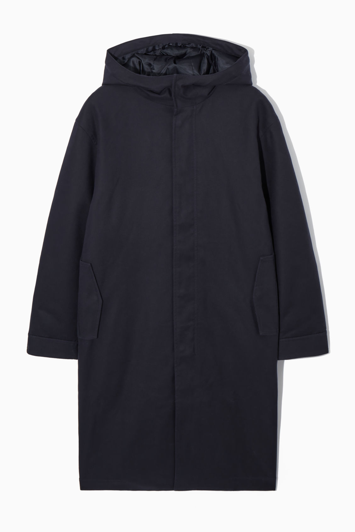 COS Padded Hooded Parka in NAVY | Endource