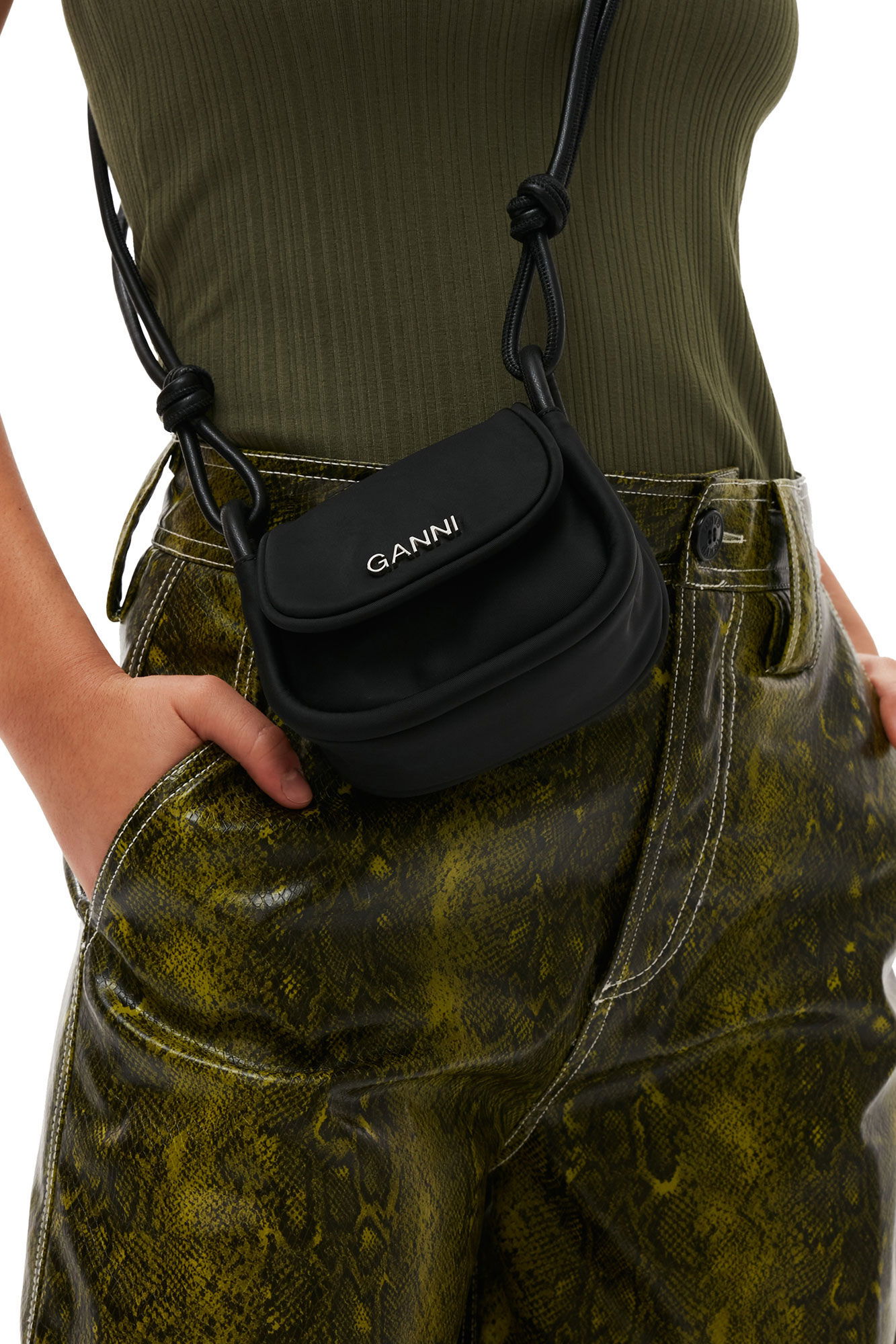 ganni-knot-mini-flap-over-bag. 