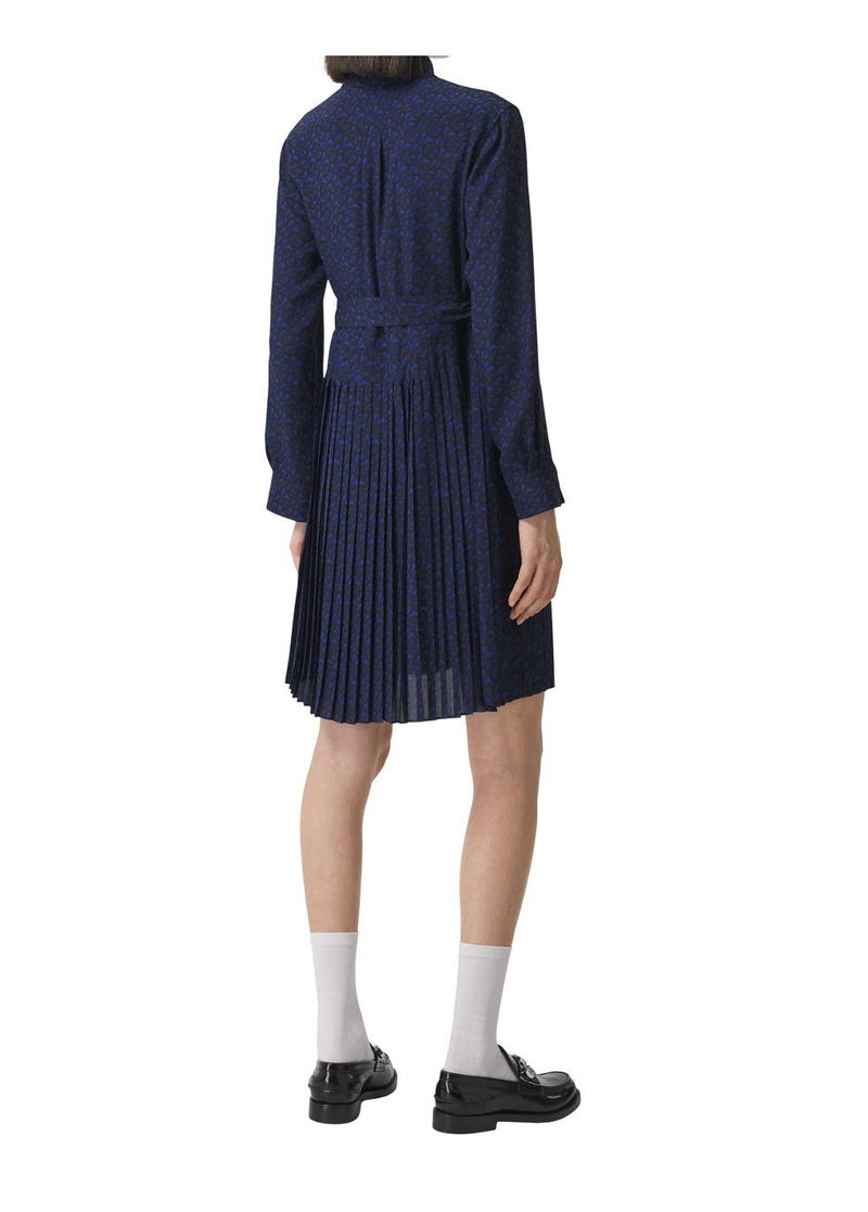 burberry shirt dress blue Burberry Striped Shirt Dress In Blue Silk